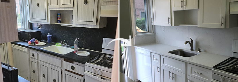 Before and After of Kitchen Refacing in Queens